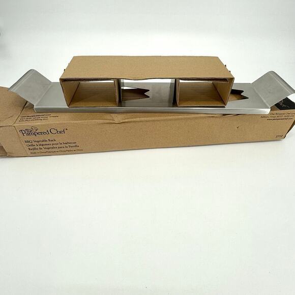 Pampered Chef BBQ Vegetable Rack #2712 Grill Potatoes Veggies & More New - Picture 6 of 11